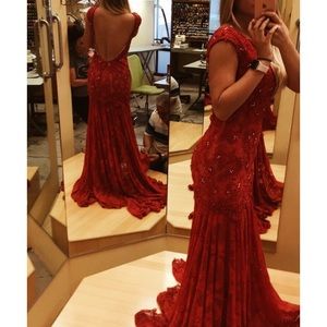 Red Sherri hill prom dress